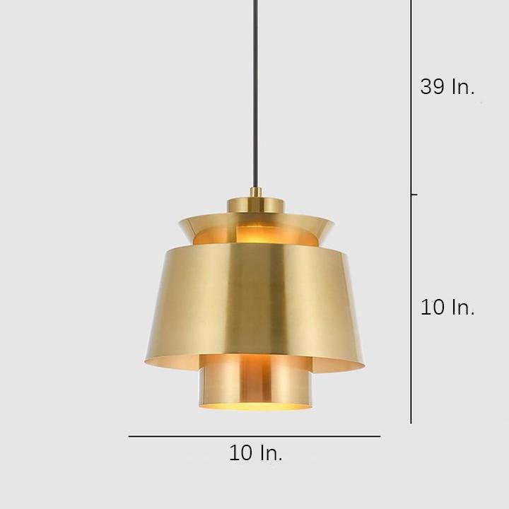 Modern Cylindrical Electroplated Metal Pendant Light Minimalist Industrial LED Ceiling Fixture