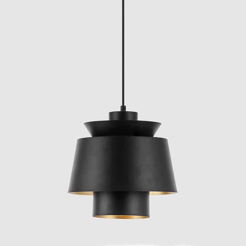 Modern Cylindrical Electroplated Metal Pendant Light Minimalist Industrial LED Ceiling Fixture