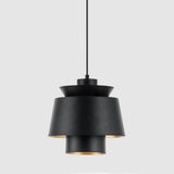 Modern Cylindrical Electroplated Metal Pendant Light Minimalist Industrial LED Ceiling Fixture