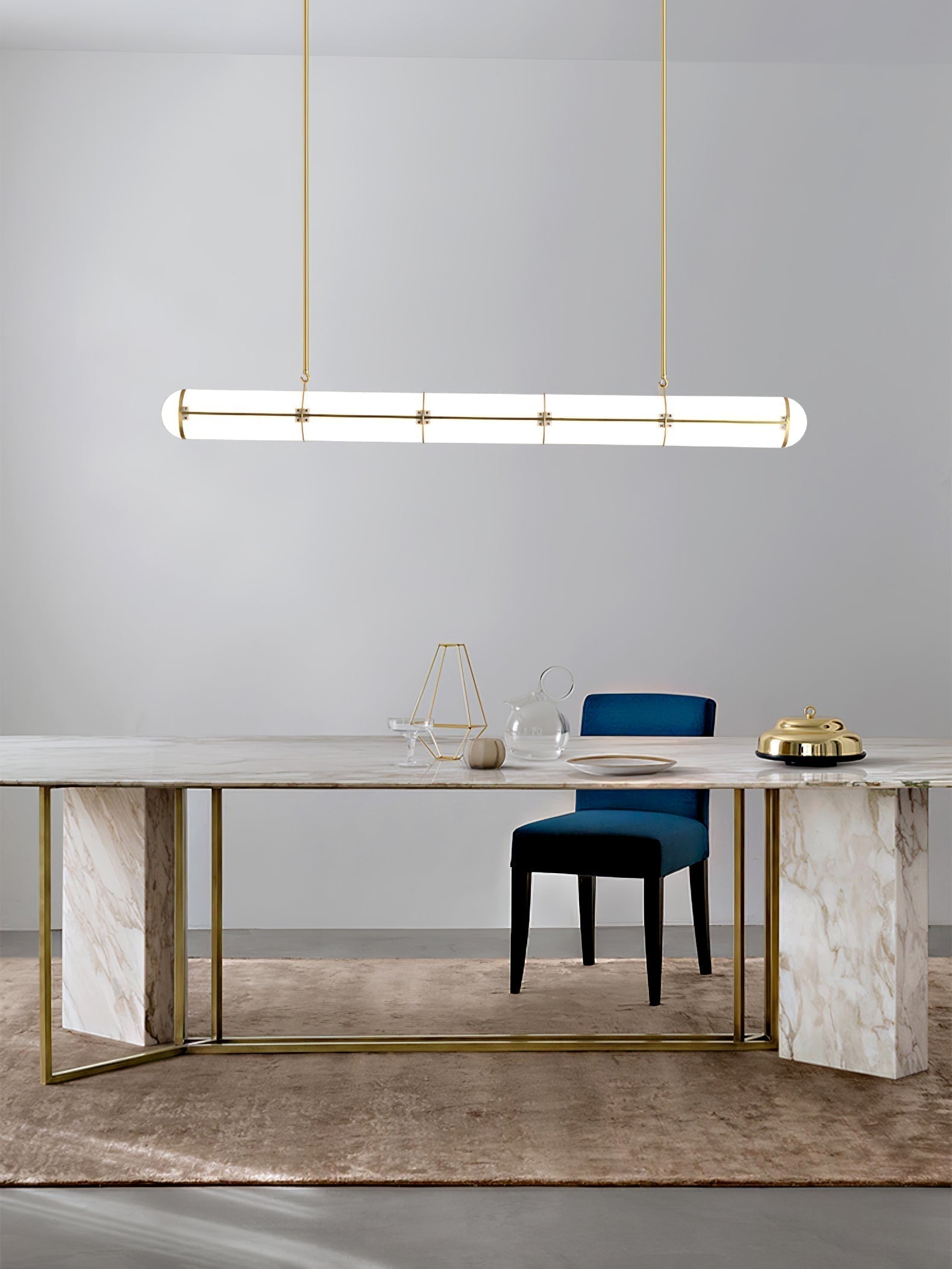 Modern Cylindrical Geometric LED Linear Pendant Light Modular Hanging Fixture