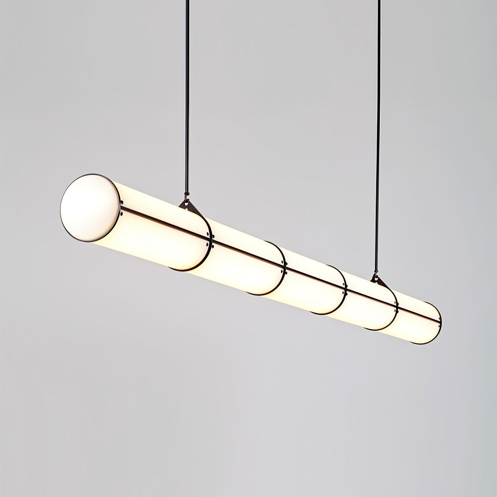 Modern Cylindrical Geometric LED Linear Pendant Light Modular Hanging Fixture