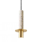 Modern Cylindrical Glass LED Pendant Light Industrial Metal Hanging Lamp for Kitchen Island