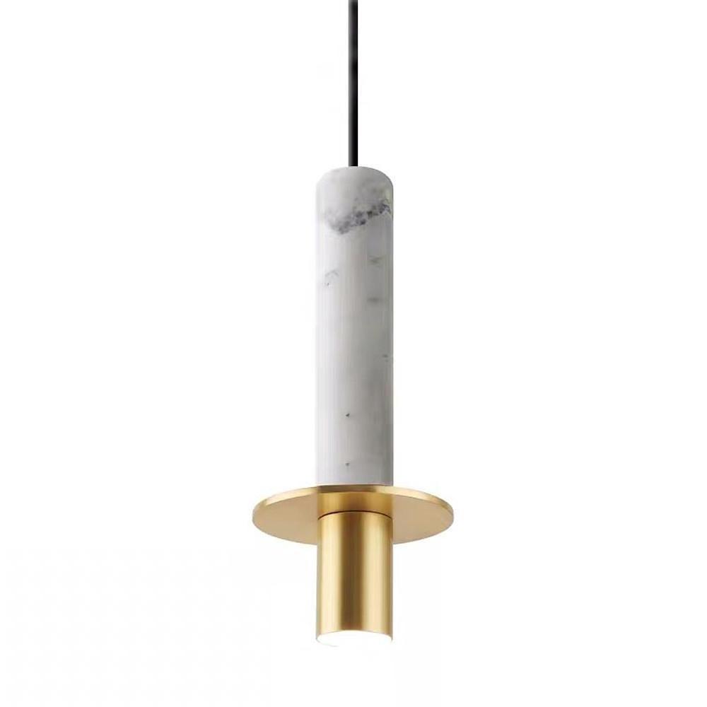 Modern Cylindrical Glass LED Pendant Light Industrial Metal Hanging Lamp for Kitchen Island
