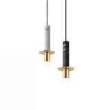Modern Cylindrical Glass LED Pendant Light Industrial Metal Hanging Lamp for Kitchen Island