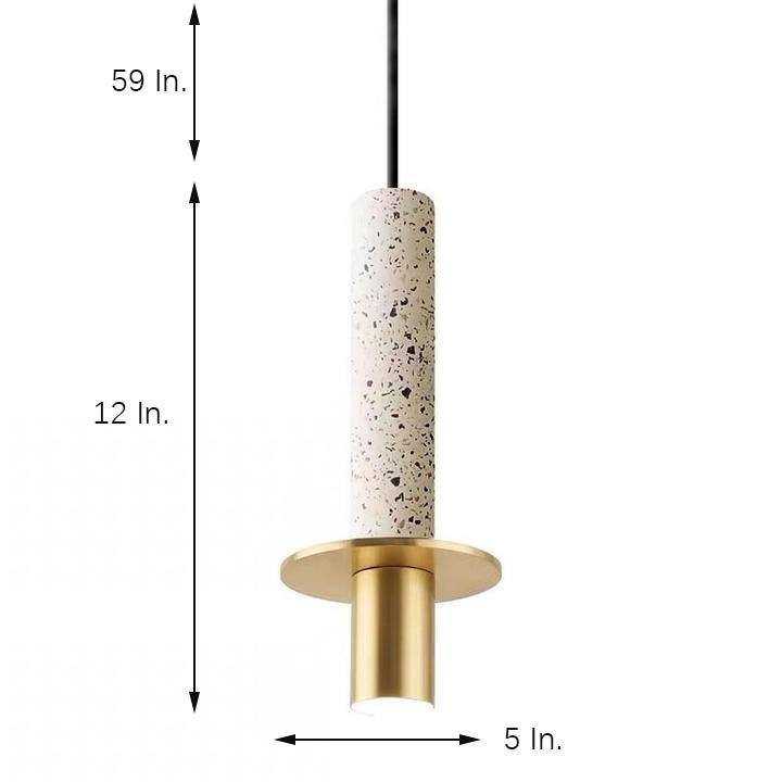 Modern Cylindrical Glass LED Pendant Light Industrial Metal Hanging Lamp for Kitchen Island