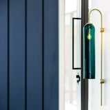 Modern Cylindrical Glass Wall Sconce Light Fixture with Mouth Blown Glass Shade