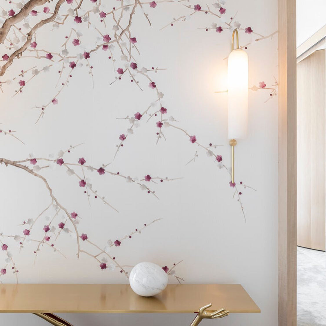 Modern Cylindrical Glass Wall Sconce Light Fixture with Mouth Blown Glass Shade