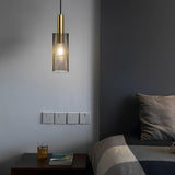 Modern Cylindrical Iron Grid Pendant Light Industrial Minimalist Hanging Fixture for Kitchen Island