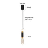 Modern Cylindrical LED Pendant Light Aluminum 3 Step Dimming Hanging Ceiling Lamp in Black and Gold