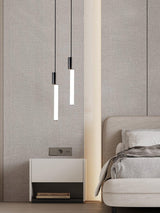 Modern Cylindrical LED Pendant Light Asymmetrical Aluminum Cluster Hanging Fixture for Dining Room