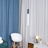 Modern Cylindrical LED Pendant Light Asymmetrical Aluminum Cluster Hanging Fixture for Dining Room
