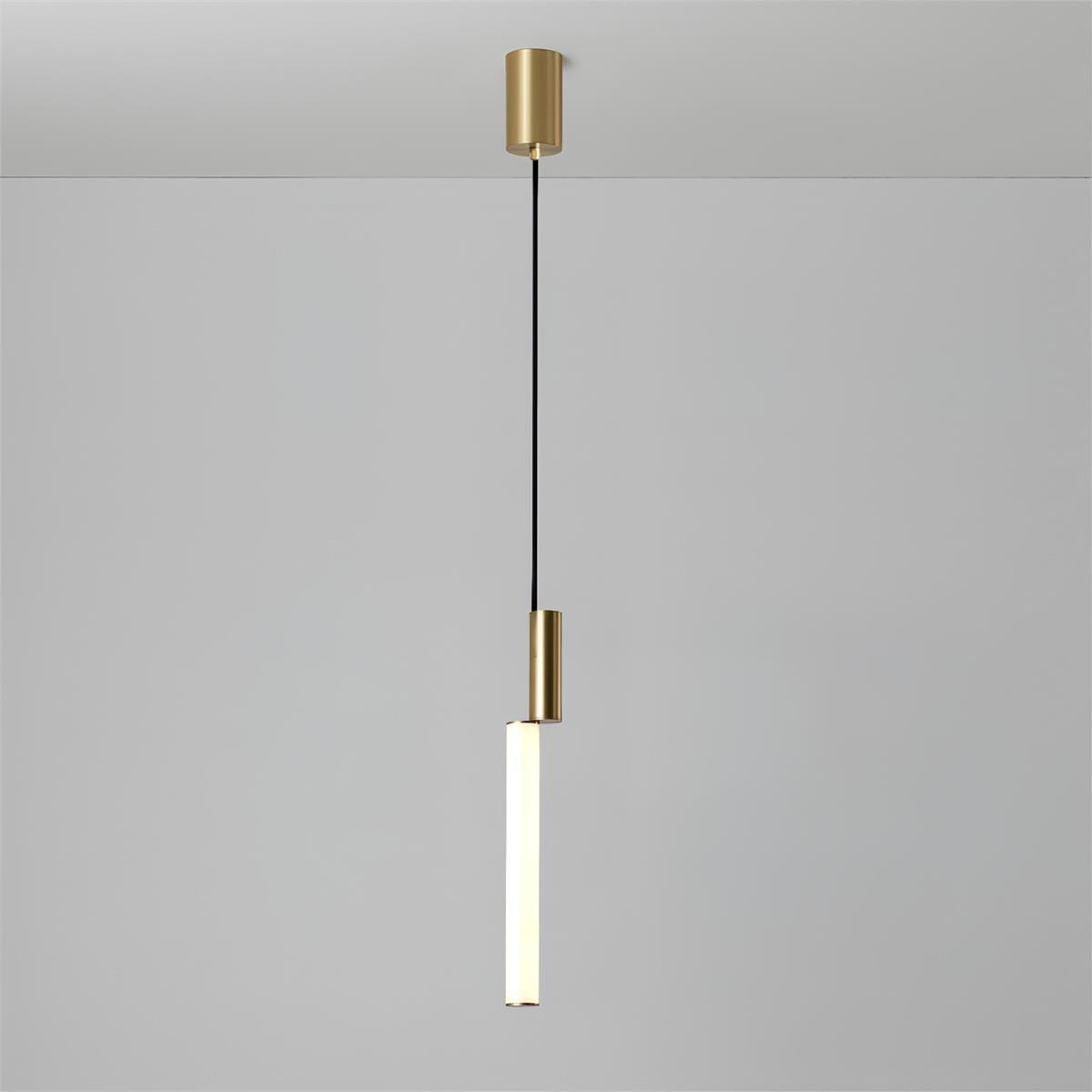 Modern Cylindrical LED Pendant Light Asymmetrical Aluminum Cluster Hanging Fixture for Dining Room