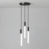 Modern Cylindrical LED Pendant Light Asymmetrical Aluminum Cluster Hanging Fixture for Dining Room