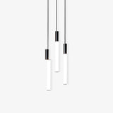 Modern Cylindrical LED Pendant Light Asymmetrical Aluminum Cluster Hanging Fixture for Dining Room