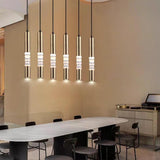 Modern Cylindrical LED Pendant Light for Kitchen Island and Foyer Industrial Gold Black Hanging Lamp