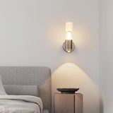 Modern Cylindrical LED Wall Sconce Minimalist Indoor Light Fixture Set of 2