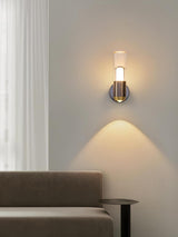 Modern Cylindrical LED Wall Sconce Minimalist Indoor Light Fixture Set of 2