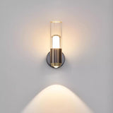 Modern Cylindrical LED Wall Sconce Minimalist Indoor Light Fixture Set of 2