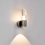 Modern Cylindrical LED Wall Sconce Minimalist Indoor Light Fixture Set of 2