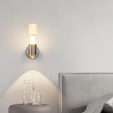 Modern Cylindrical LED Wall Sconce Minimalist Indoor Light Fixture Set of 2