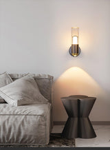 Modern Cylindrical LED Wall Sconce Minimalist Indoor Light Fixture Set of 2