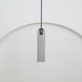 Modern Cylindrical Long Tube Glass Pendant Lamp Minimalist Hanging Ceiling Fixture