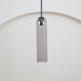 Modern Cylindrical Long Tube Glass Pendant Lamp Minimalist Hanging Ceiling Fixture