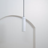 Modern Cylindrical Long Tube Glass Pendant Lamp Minimalist Hanging Ceiling Fixture