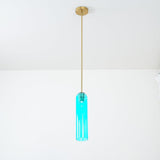 Modern Cylindrical Long Tube Glass Pendant Lamp Minimalist Hanging Ceiling Fixture