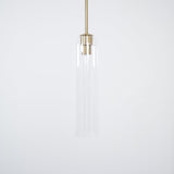 Modern Cylindrical Long Tube Glass Pendant Lamp Minimalist Hanging Ceiling Fixture