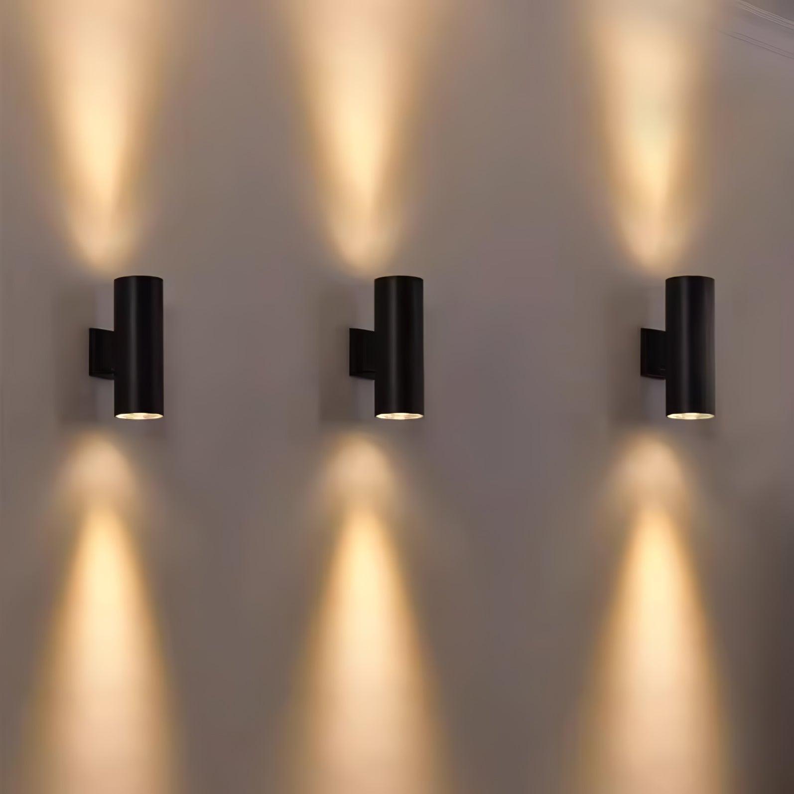 Modern Cylindrical Outdoor LED Wall Sconce Waterproof Aluminum Exterior Light for Porch and Garden