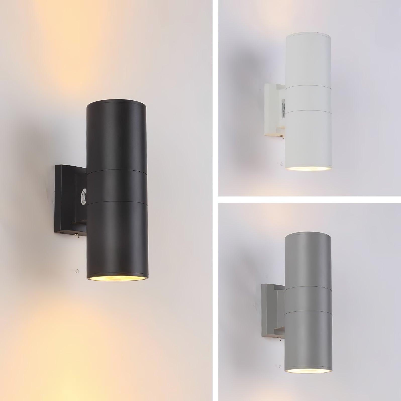 Modern Cylindrical Outdoor LED Wall Sconce Waterproof Aluminum Exterior Light for Porch and Garden