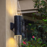 Modern Cylindrical Outdoor LED Wall Sconce Waterproof Aluminum Exterior Light for Porch and Garden