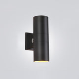 Modern Cylindrical Outdoor LED Wall Sconce Waterproof Aluminum Exterior Light for Porch and Garden