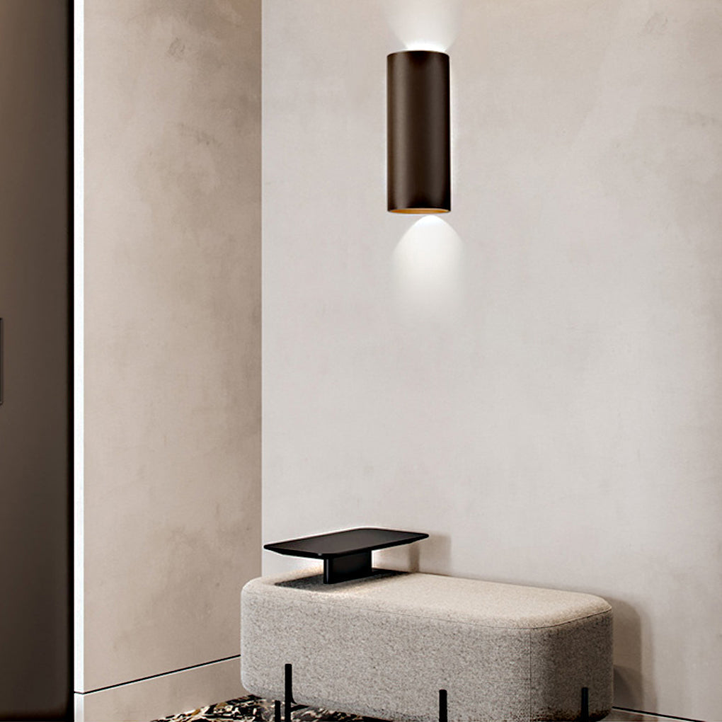 Modern Cylindrical Up and Down Wall Sconce Iron Indoor Light for Bedroom and Living Room