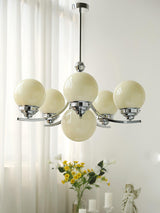 Modern Dewdrop Glass Globe Chandelier Art Deco Pendant Lighting for Living Room