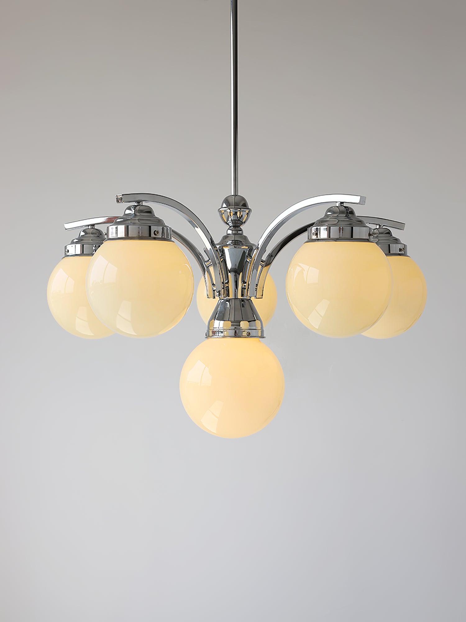 Modern Dewdrop Glass Globe Chandelier Art Deco Pendant Lighting for Living Room
