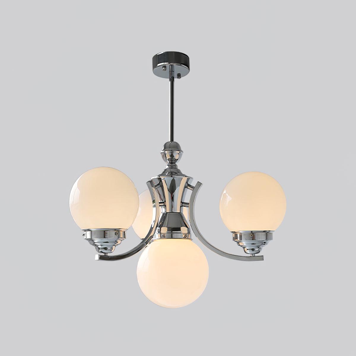 Modern Dewdrop Glass Globe Chandelier Art Deco Pendant Lighting for Living Room