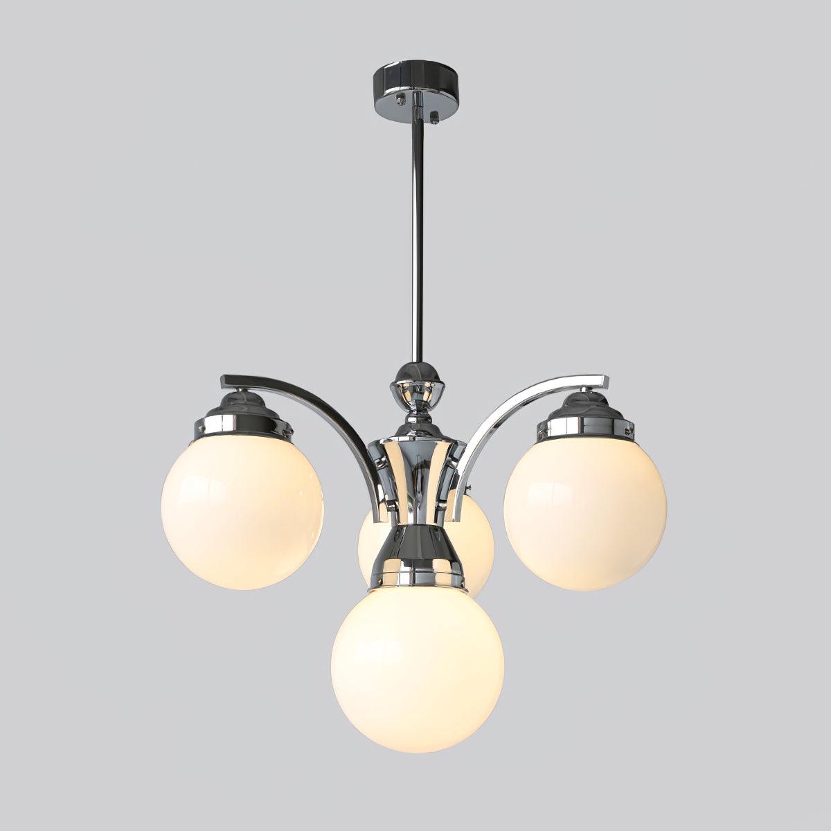 Modern Dewdrop Glass Globe Chandelier Art Deco Pendant Lighting for Living Room