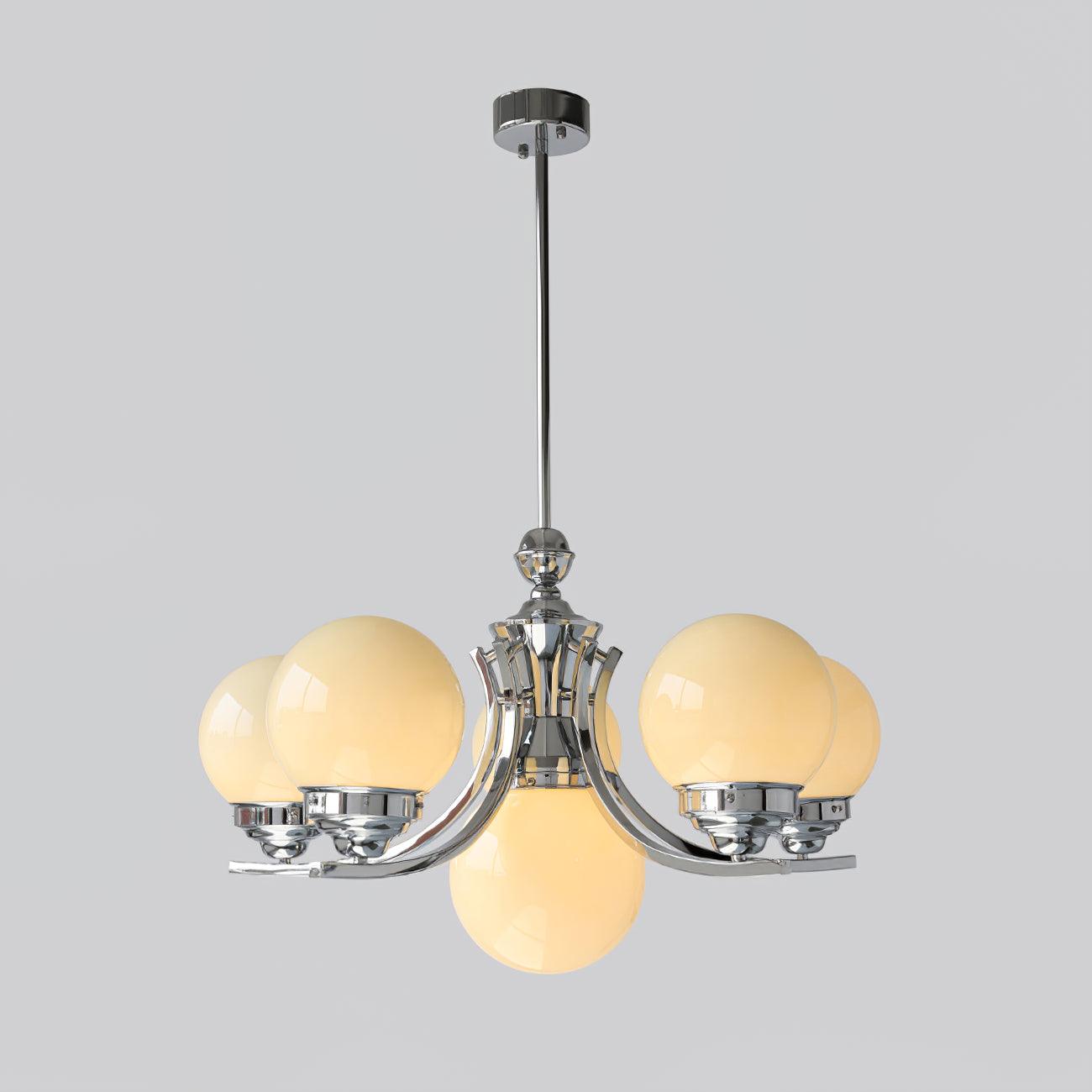 Modern Dewdrop Glass Globe Chandelier Art Deco Pendant Lighting for Living Room