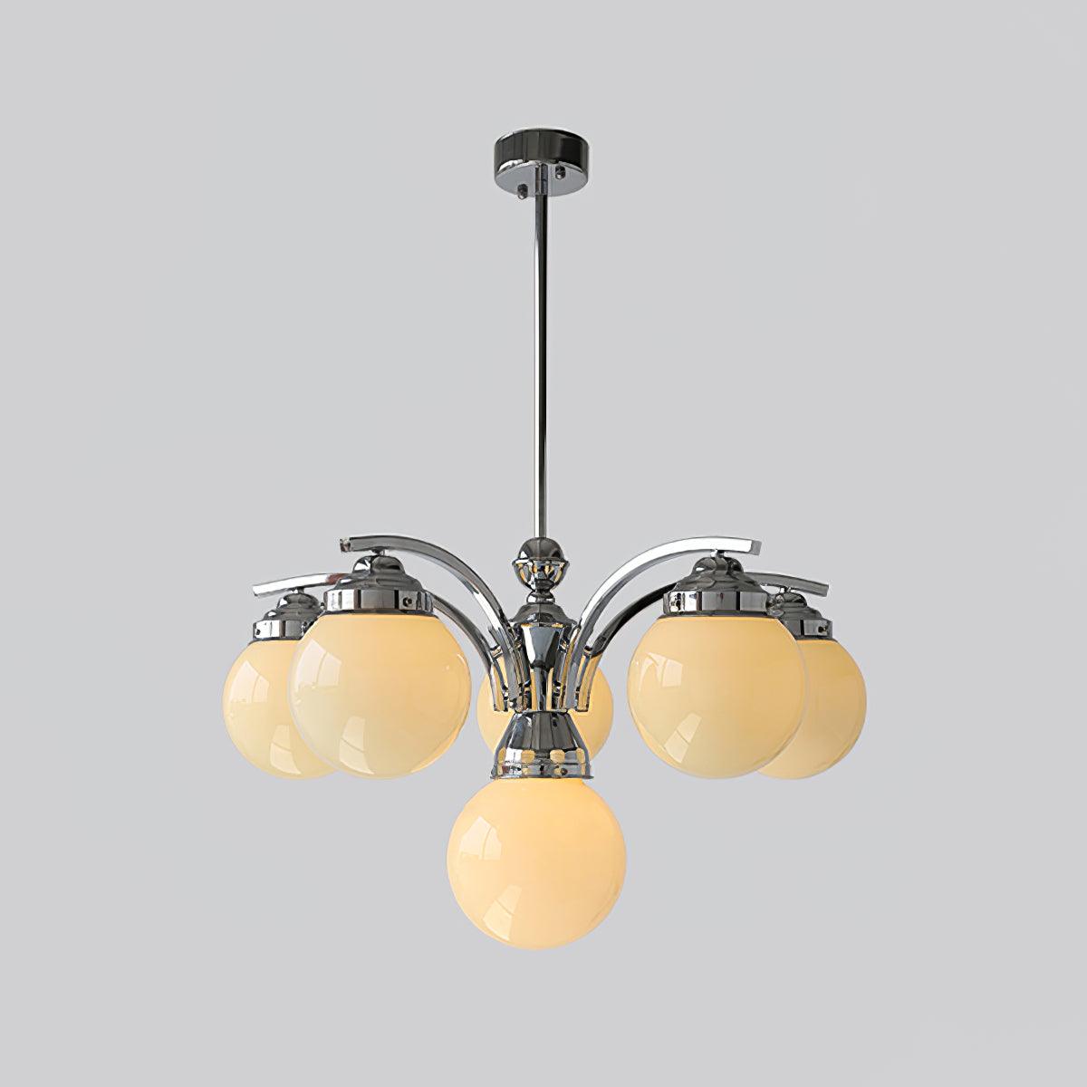 Modern Dewdrop Glass Globe Chandelier Art Deco Pendant Lighting for Living Room
