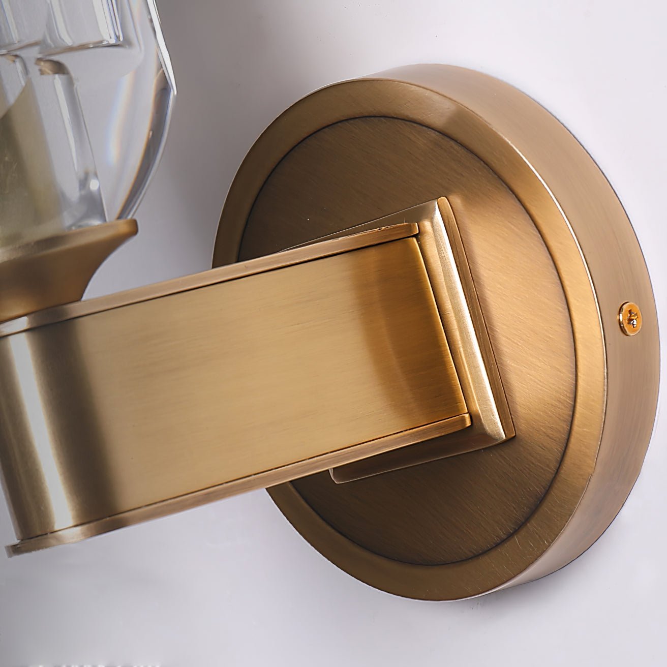 Modern Diamond Crystal Wall Sconce Luxury Brass LED Vanity Light for Bedroom and Hallway