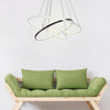 Modern Dimmable 3 Ring LED Pendant Light Adjustable Geometric Circle Chandelier for Dining Room