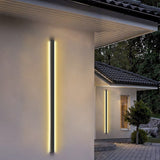 Modern Dimmable Black Metal Long Strip Waterproof LED Outdoor Wall Sconce Lighting