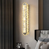 Modern Dimmable LED Crystal Wall Sconce Elegant Double Strip Vanity Light for Living Room