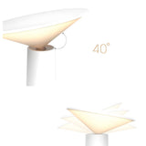 Modern Dimmable LED Torch Table Lamp with Rotatable Shade and USB Charging Base
