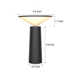 Modern Dimmable LED Torch Table Lamp with Rotatable Shade and USB Charging Base