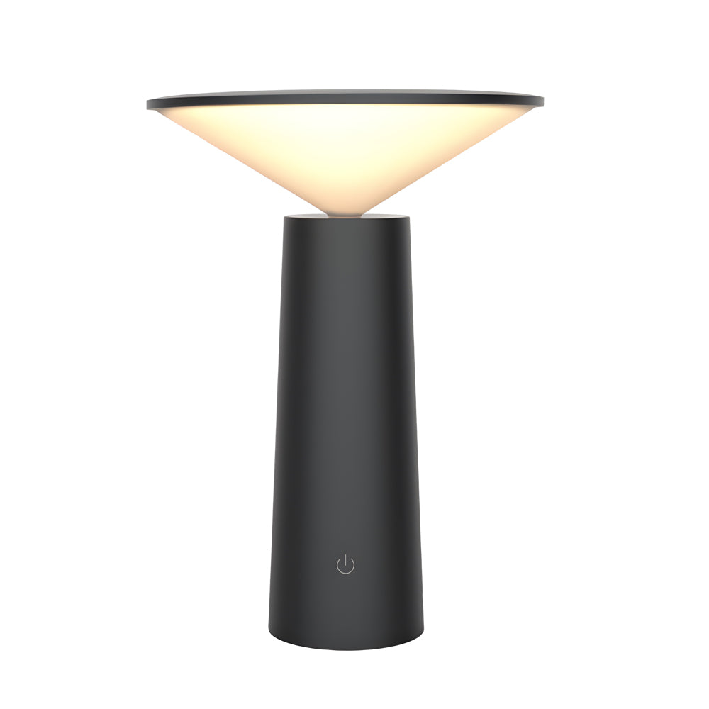 Modern Dimmable LED Torch Table Lamp with Rotatable Shade and USB Charging Base