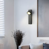 Modern Dimmable LED Wall Sconce with Rotatable Spotlight and Touch Control for Bedroom Reading