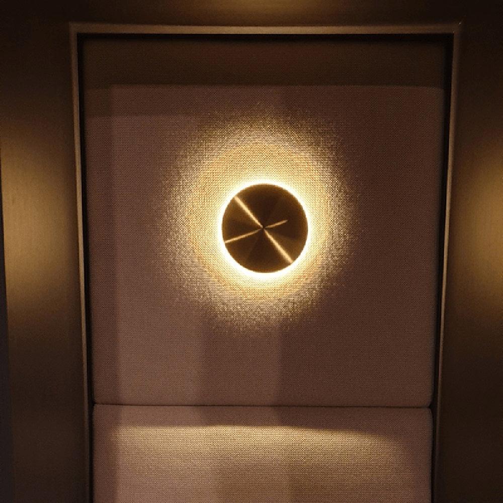 Modern Disk LED Wall Sconce Minimalist Gossa Ring Light for Living Room and Bedroom